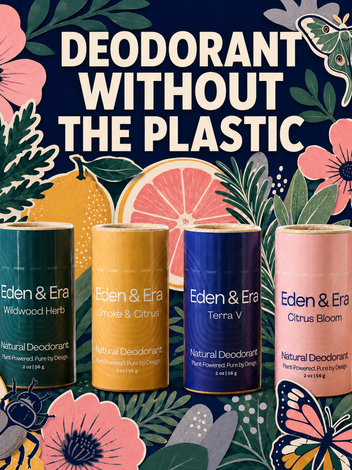 Eden & Era plastic-free deodorant campaign